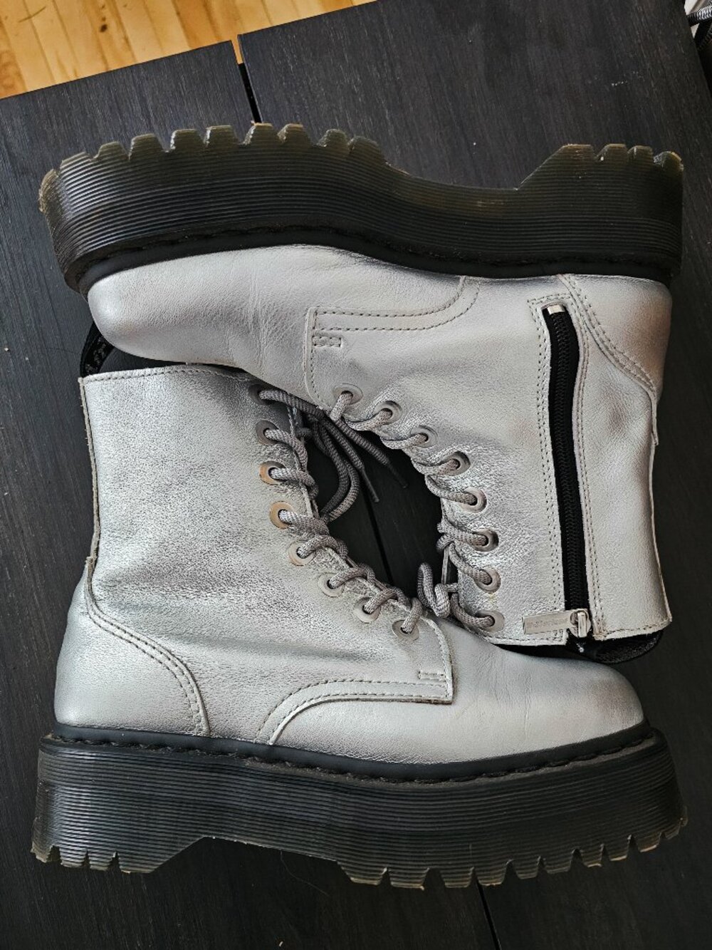Dr Martens Silver boots